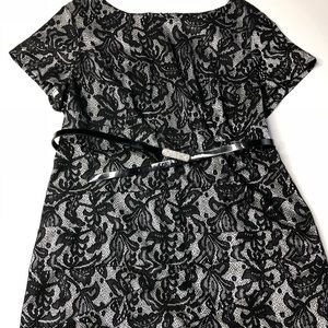 Lace print dress